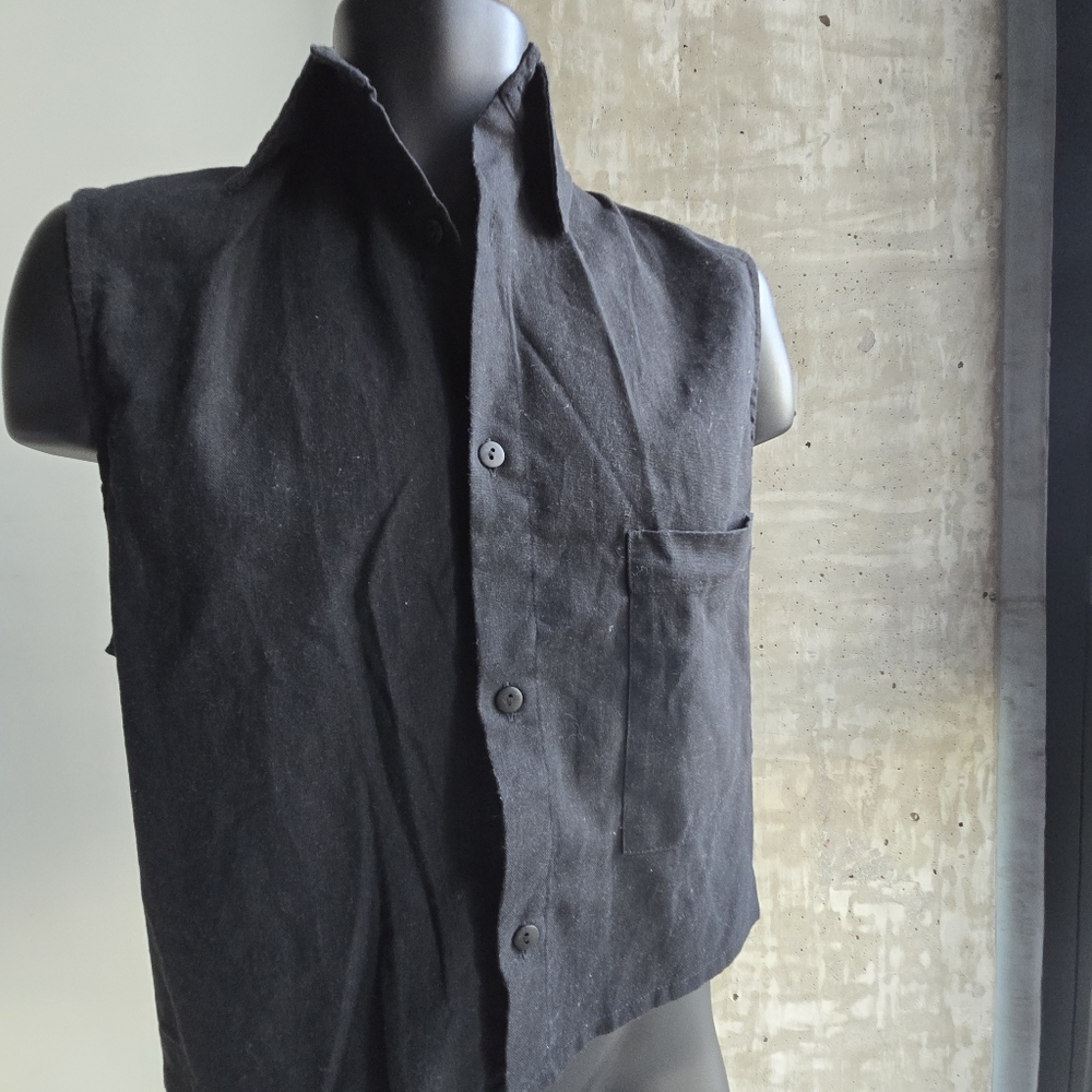 MODUS VIVENDI linen pants and top set black, sz M - Picture 8 of 15